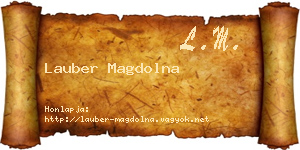 Lauber Magdolna névjegykártya