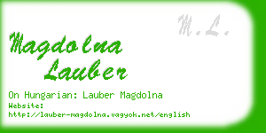 magdolna lauber business card